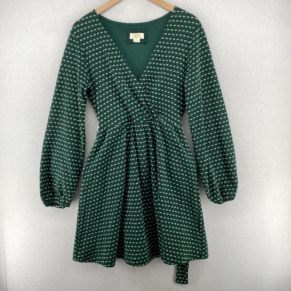 Maeve Green and White Mini Dress - Picture 2 of 15
